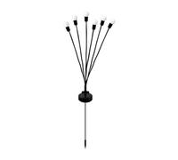 Zillesase Solar Lawn Lights Firefly LED Ground Path Lights for Camping Gear | 6 light design delivers balanced illumination along walkways and gardens while solar charging for continuous use.
