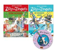 Zilly und Zingaro Winter-Buchset mit 2 Bilderbüchern: Der verzauberte Winter und Schöne Bescherung - Hexen-, Weihnachts- und Wintergeschichten zum Vorlesen für Kinder ab 4, gebunden, mit Aufkleber