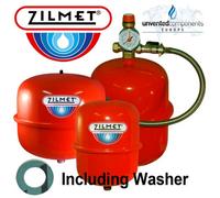 Zilmet - 25 Litre Red Heating Expansion Vessel & Sealed System Kit 1300002400B