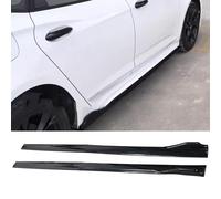 ZILOOK Car Side Skirt, for Ford Fiesta’09 MK7 2011 2012 2013 2014 2015 2016 2017 Side Steps Running Boards ABS Guard Side Skirts Car Accessories,Glossyblack