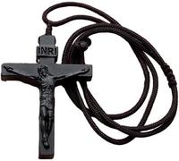 ZILOOK Jesus Cross Wooden Necklace,Cross Pendant Necklace,Wood Cross Necklace,Christian Catholic Jesus Crucifix Necklace, Wood, no