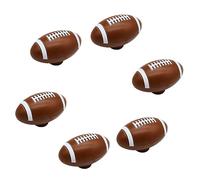 ZILucky Set of 6 Rugby/American Football Drawer Knobs, Ball Sports Party Theme Home Decor, Drawer Pulls Handles for Dresser Cupboard Wardrobe Cabinet Kitchen Knobs (Rugby Ball)