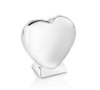 Zilverstad Money Box Heart on Base, Silver, 43x90x87mm