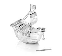 Zilverstad 6179261 Piggy Bank Pirate Ship Design Tarnish-Resistant 13.5 x 6.5 x 15.5 cm Silver-Plated