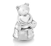 Zilverstad - Music Box/Money Box Bear with Heart