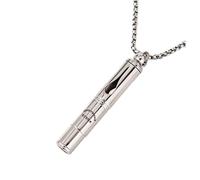 Zilynhom Breathing Chain with Stainless Steel Chain, 528Hz Sound Therapy Mindfulness Tool to Relieve Anxiety, Calm, Concentration, Sleep Aid and Promote Mindful Habits, 70cm, Stainless Steel, No