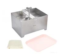 Zilynhom Tofu Press Kit - 304 Stainless Steel Tofu Maker with Adjustable Pressure, Drain Holes & Drip Tray - 6.3x4.7x3.5 Inch Mold for Homemade Tofu, Cheese & Meat Press (Easy to Use, Dishwasher Safe)