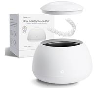 Zima Dental Arctic White Dental Pod | Cleaner for Dentures, Aligner, Retainer, Mouth Guard | Ultrasonic Cleaning Machine for All Dental Appliances