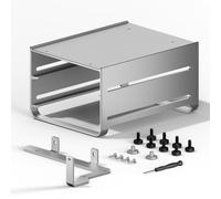 ZimaBoard 2-Bay HDD Rack Tray for ZimaBoard 2, Aluminum Alloy Dual 3.5" Hard Drive Mounting Bracket, Compact NAS/Home Server Frame, Easy Installation, Cable-Friendly Layout, Silver