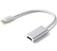 zimaboard Mini DisplayPort Male to HDMI Female Cable 4K 60Hz, Thunderbolt to HDMI Adapter Compatible, Macbook Pro, Microsoft Surface Series and any Other MiniDP Port White