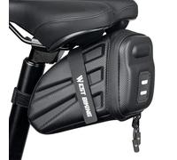 ZIMAOER Bicycle Saddle Bag 1.8 L - Waterproof Bicycle Bag with Hard Shell & Reflectors, Carbon Look, Saddle Bags for Road Bike, Mountain Bike, E-Bike, City Bike