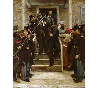 ZIMARO Classic Painting Wall Art Print Canvas Reproduction Thomas Hovenden the Last Moments of John Brown for Home Decor 60x90cm