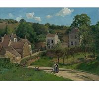 ZIMARO Famous Artwork Modern Canvas Painting Classic The Hermitage at Pontoise Camille Pissarro for Office Decor 60x90cm