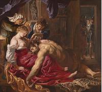 ZIMARO Wall Art Print Canvas Prints Artwork Famous Samson and Delilah by Peter Paul Rubens for Living Room 60x90cm