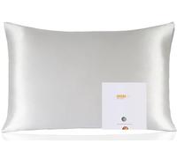 ZIMASILK 100% Mulberry Silk Pillowcase for hair and skin, 50x75 cm, 1pc | Both Sides 19 Momme Premium Grade 6A Silk, Soft & Smooth, 600 Thread Count, Hidden Zipper, for Women，light Grey