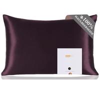 ZIMASILK 100% Mulberry Silk Pillowcase for Hair and Skin,Both Sides 19 Momme Silk, 1pc (40x60 cm, Eggplant Purple)