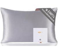 ZIMASILK 100% Mulberry Silk Pillowcase for Hair and Skin,Both Sides 19 Momme Silk, 1pc (40x60 cm, Iron Grey)