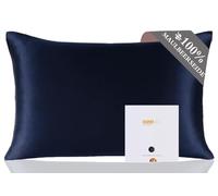 ZIMASILK 100% Mulberry Silk Pillowcase for Hair and Skin,Both Sides 19 Momme Silk, 1pc (40x80 cm, Navy Blue)