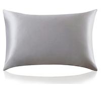 ZIMASILK 100% Mulberry Silk Pillowcase for Hair and Skin Health, Both Sides 19 Momme Premium Grade 6A Silk, Soft & Smooth, 600 Thread Count, with Hidden Zipper, 1pc (50x66 cm, Dark Grey)