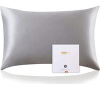 ZIMASILK 100% Mulberry Silk Pillowcase for Hair and Skin Health, Both Sides 19 Momme Premium Grade 6A Silk, Soft & Smooth, 600 Thread Count, with Hidden Zipper, 1pc (50x70 cm, Dark Grey)