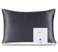 ZIMASILK 100% Mulberry Silk Pillowcase for Hair and Skin Health, Soft & Smooth, Both Sides Premium Grade 6A Silk, 600 Thread Count, with Hidden Zipper, 1pc (Standard 50x75 cm, Space Grey)