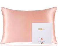 ZIMASILK 100% Pure Mulberry Silk Pillowcase for Hair and Skin Health,Both Sides Premium Grade 6A Silk,Soft and Smooth,600 Thread Count,with Hidden Zipper,1pc (Standard 50x75cm,Coral)