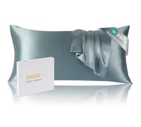 ZIMASILK Silk Pillowcase 40x80 cm | 100% Pure 22 Momme Mulberry Silk | OEKO-TEX® Certified | Highest Grade 6A Silk, Smooth On Both Sides For Skin & Hair, 1 Piece, Dusty Blue