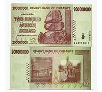 Zimbabwe 200 Million Dollar Bank Note 2008 Uncirculated By Reserve Bank of Zimbabwe