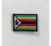 Zimbabwe Country Flag Art Badge Clothes Iron on Sew on Embroidered Patch