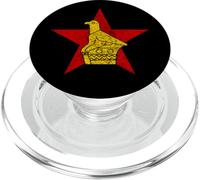 ZIMBABWE FLAG COAT OF ARMS ZIMBABWE BIRD AND STAR PopSockets PopGrip for MagSafe