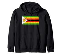 Zimbabwe Flag Graphic For Men Women Kids Zip Hoodie