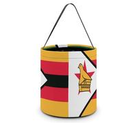 Zimbabwe Flag Halloween Tricking Or Treating Bag Funny Candy Bucket Tote Gift Wrap Bags