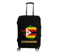 Zimbabwe Flag Luggage Cover Washable Suitcase Protector Anti-Scratch Suitcase Covers Fits 18-32 Inch XL