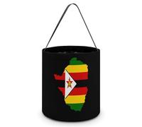 Zimbabwe Flag Map Halloween Candy Bag Pumpkin Tricking Or Treating Tote Easter Eggs Bucket Best Party Gifts