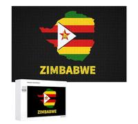 Zimbabwe Flag Puzzles Customized Challenging Gifts for Adults 300/500/1000 Piece