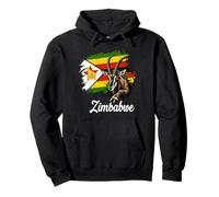 Zimbabwe Flag Sable Antelope National Pride Pullover Hoodie