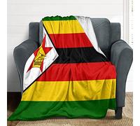 Zimbabwe Flag Throw Blanket, Patriotic Country Flag Blankets, Zimbabwe Soft Warm Flannel Blanket for Sofa Chair Living Room OfficeTravel,50"x60"