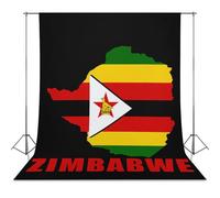 Zimbabwe Flag Zimbabwean Map Photo Backdrop Background Curtain for Photography Photographic Studio