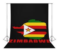 Zimbabwe Flag Zimbabwean Map Photo Backdrop Background Curtain for Photography Photographic Studio