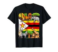 Zimbabwe Flag Zimbabwean Roots Zimbabwean Pride T-Shirt