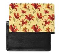 Zimbabwe Flame Lily Passport Holder for Travel PU Leather Passport Protector Cover Passport Wallet