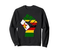 Zimbabwe Handfist Zimbabwean Flag Heritage Zimbabwean Pride Sweatshirt