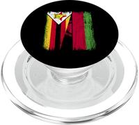 Zimbabwe Malawi Half Flag Zimbabwean Malawian Jersey PopSockets PopGrip for MagSafe