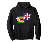 Zimbabwe UK Flag British Zimbabwean Pullover Hoodie