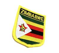 Zimbabwe Zimbabwean Africa African Flag Iron On Embroidered Fabric Sew On Patch Pack of 1