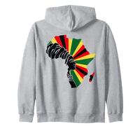 Zimbabwe Zimbabwean Flag Africa Map Ethnic Black Woman Zip Hoodie