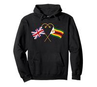 Zimbabwean Heritage UK Zimbabwe British Flag Zimbabwe Flag Pullover Hoodie