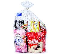 ZIMCEMS 50Pcs 12X16 inch Bottom Gusset Bags Silver Star Printed Clear Cellophane Gift Wrap Bags Basket Wrapping Large Cello Bags for Treats Mug with 5" Twist Ties