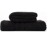 ZIMEL HOMES- Large 2-Piece Bale Bath Towel Sheets Gift Set 100% Combed Cotton Quick Dry, Super Soft & Highly Absorbent (Black)