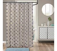 ZIMEL HOMES Shower Curtains Mould-free Mildew Resistant Bath Curtain with Stitched Steel Eyelets Waterproof Polyester Fabric Bathroom Curtains with 12 Hooks, 180 x 180 cm